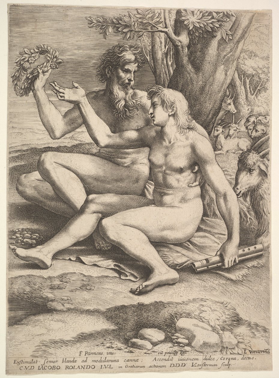 Dwóch nagich pasterzy, XVII wiek. autorstwa Lucas Vorsterman