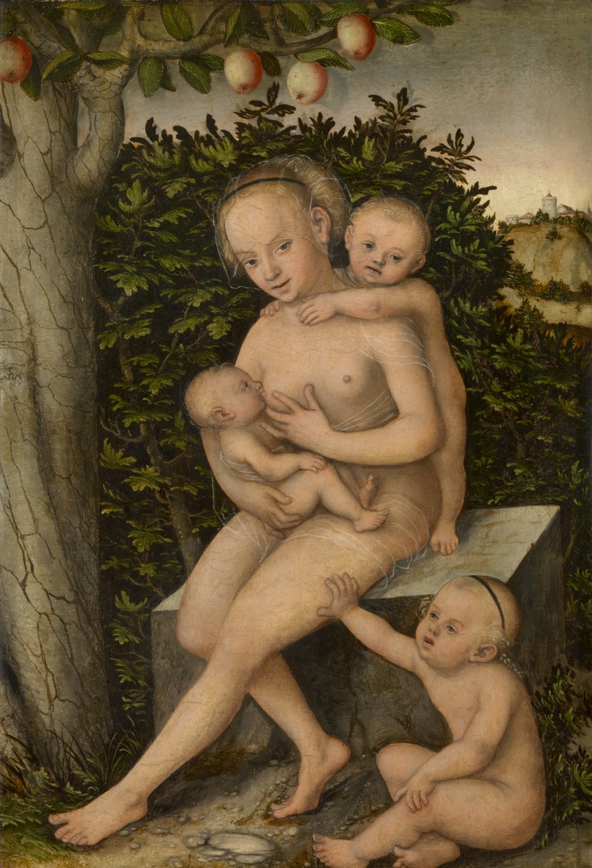 Dobroczynność (olej na desce) autorstwa Lucas the Elder Cranach