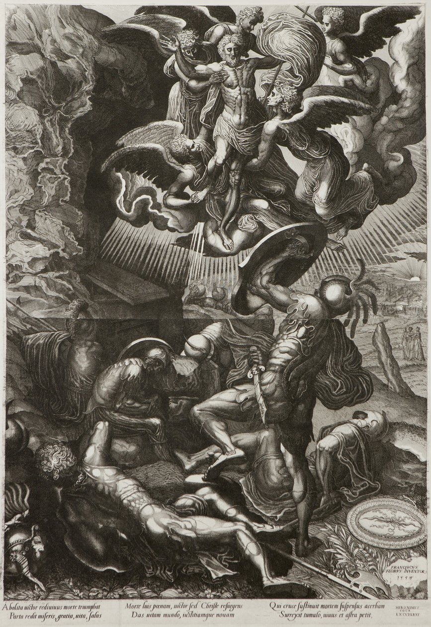 Zmartwychwstanie Chrystusa, 1557 autorstwa Lucas van Doetechum