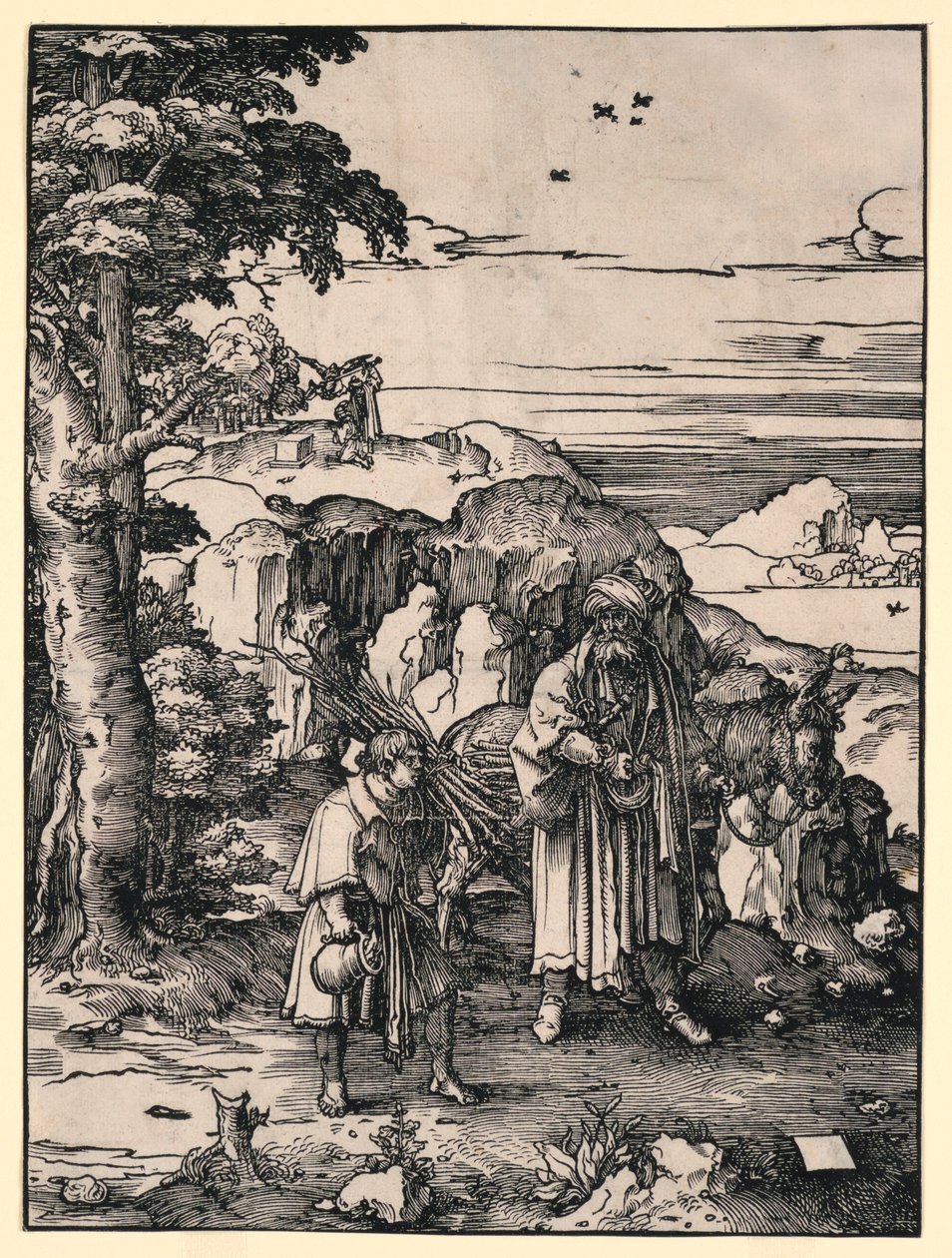 Ofiara Abrahama autorstwa Lucas van Leyden