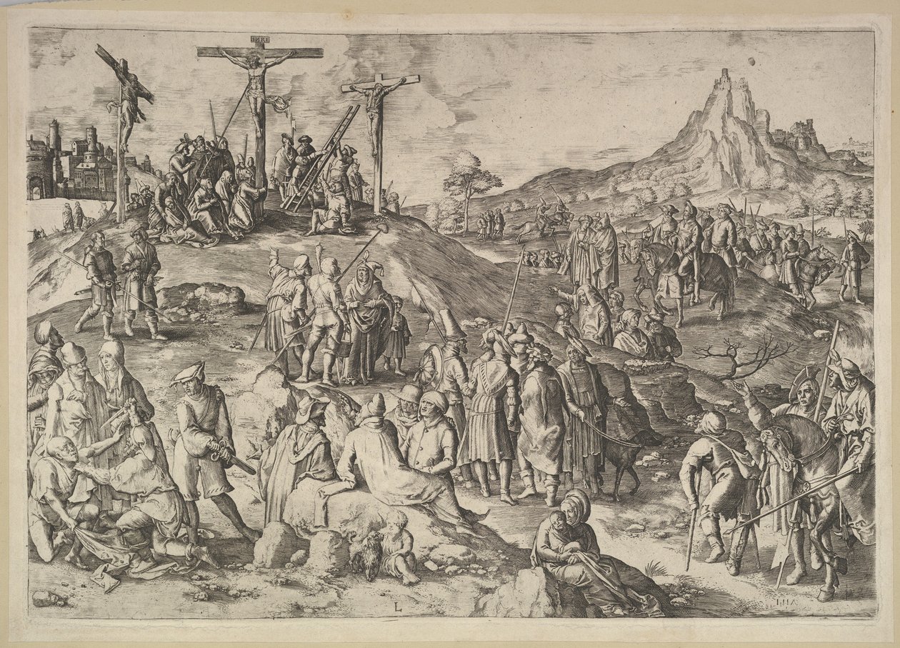 Kalwaria Golgota, 1517. autorstwa Lucas van Leyden