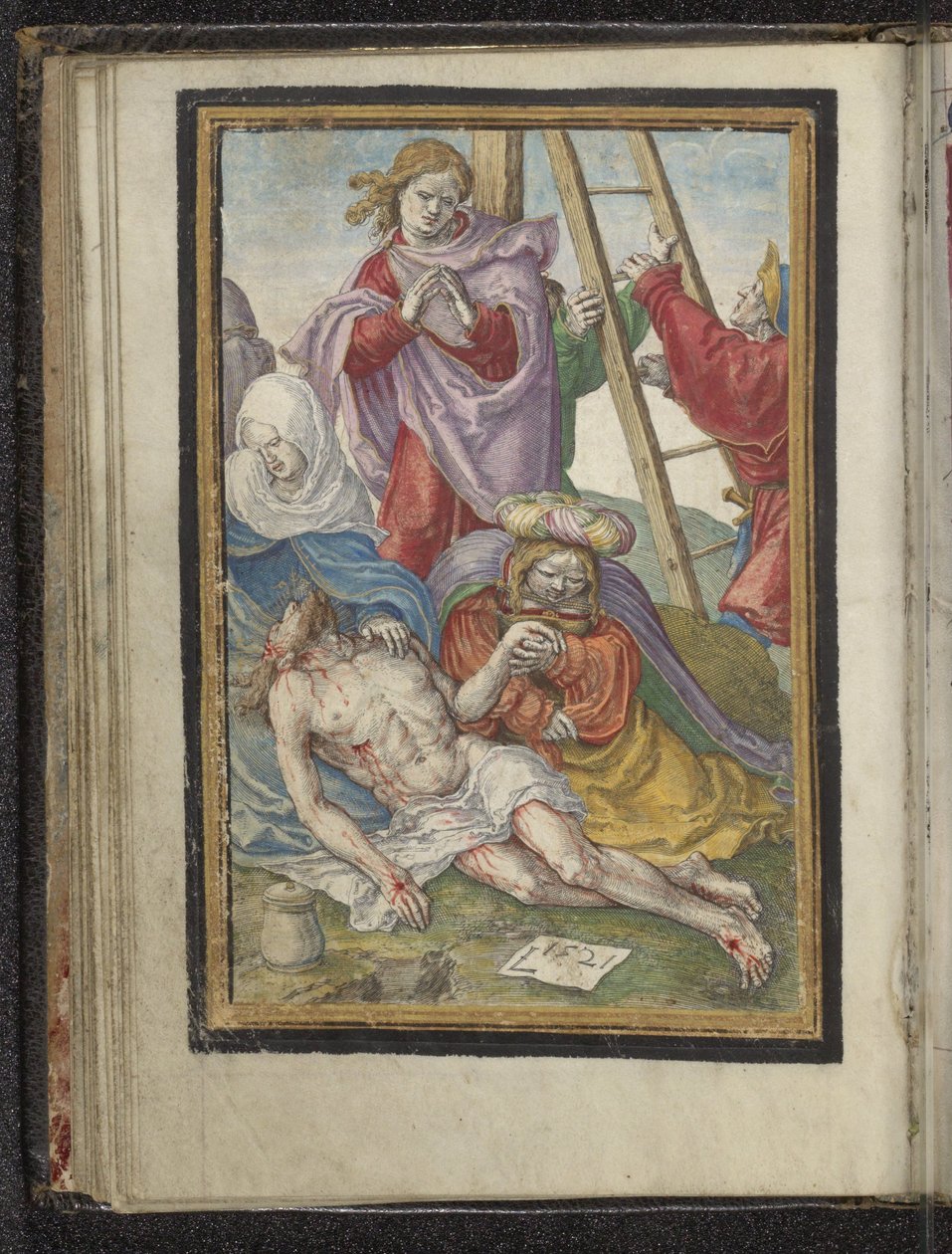 Krzyż biorąc Męka Chrystusa (tytuł serii) autorstwa Lucas van Leyden
