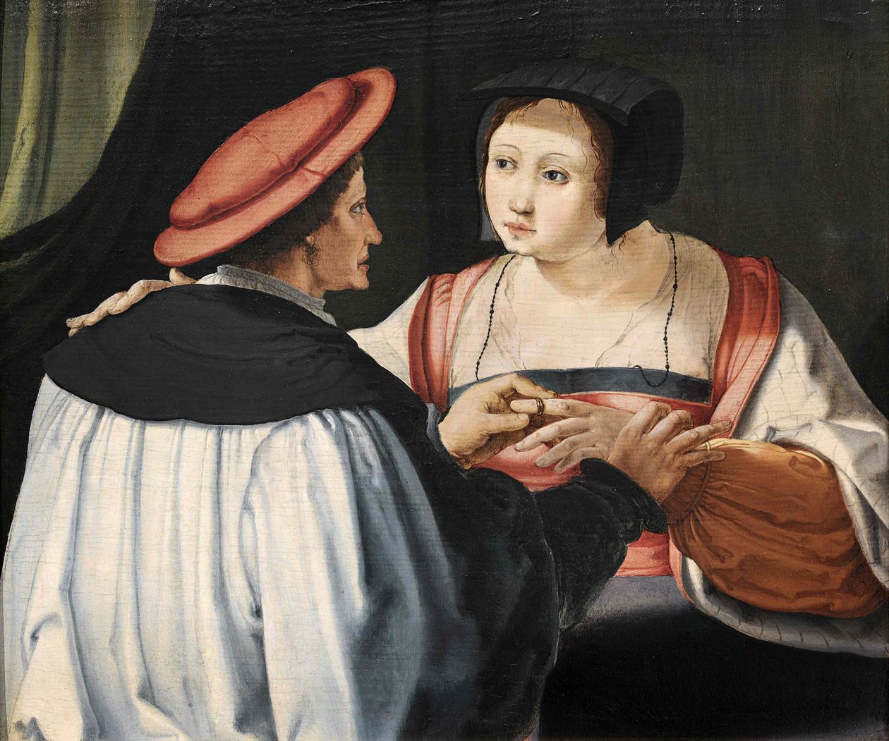 Narzeczony Narzeczony, c. 1525. autorstwa Lucas van Leyden