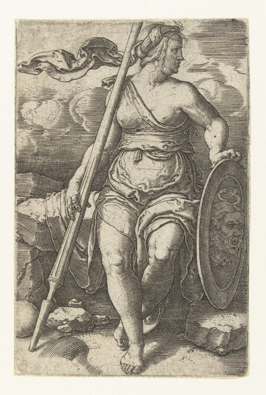 Pallas Atene autorstwa Lucas van Leyden