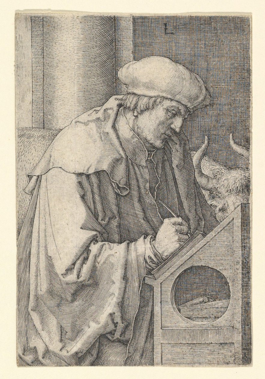 Św. Łukasza, 1518. autorstwa Lucas van Leyden