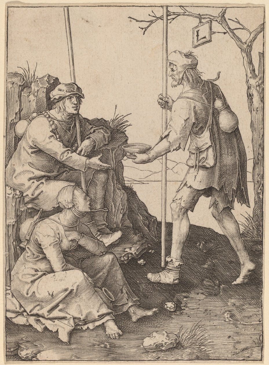 Żebracy autorstwa Lucas van Leyden