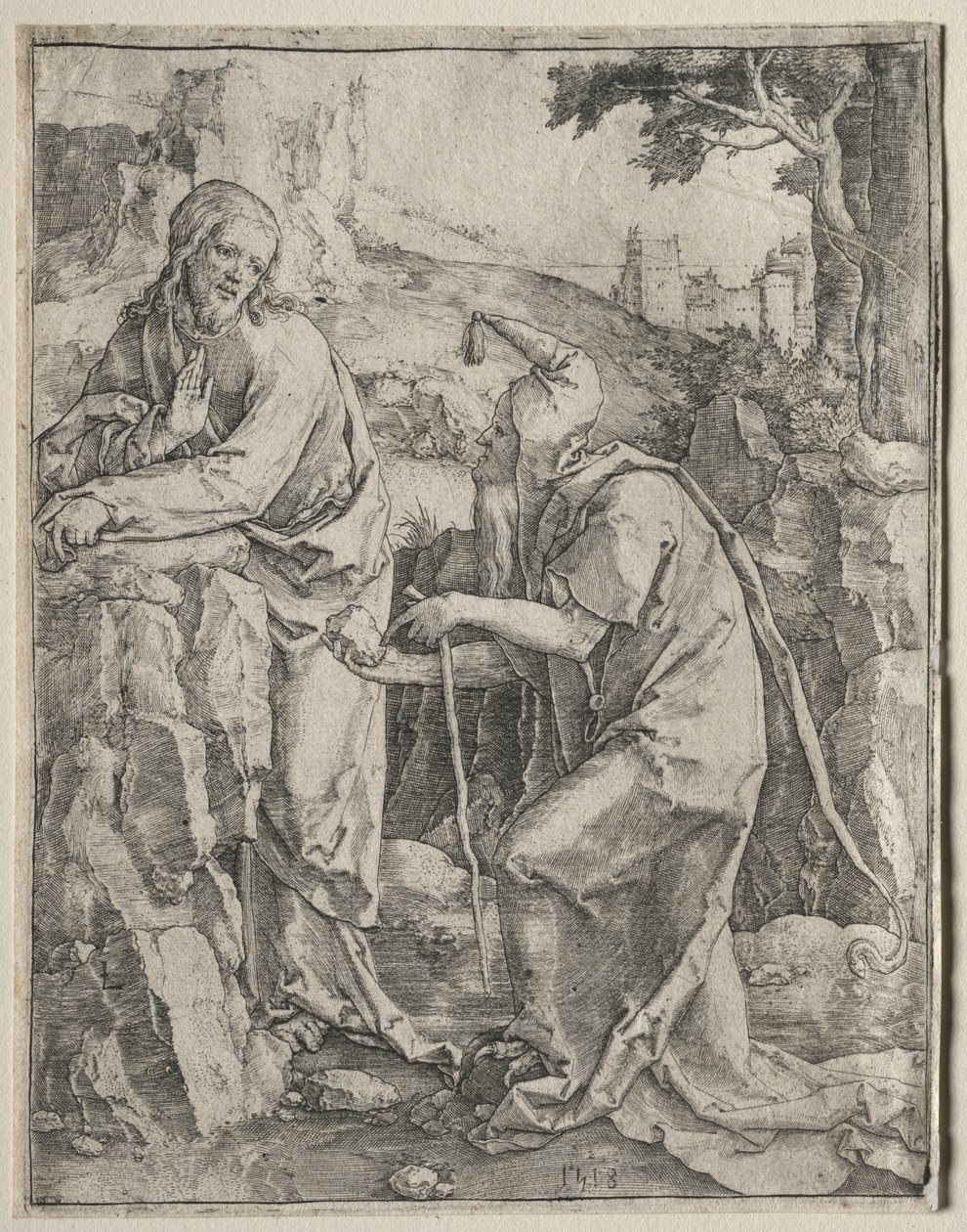 Kuszenie Chrystusa autorstwa Lucas van Leyden