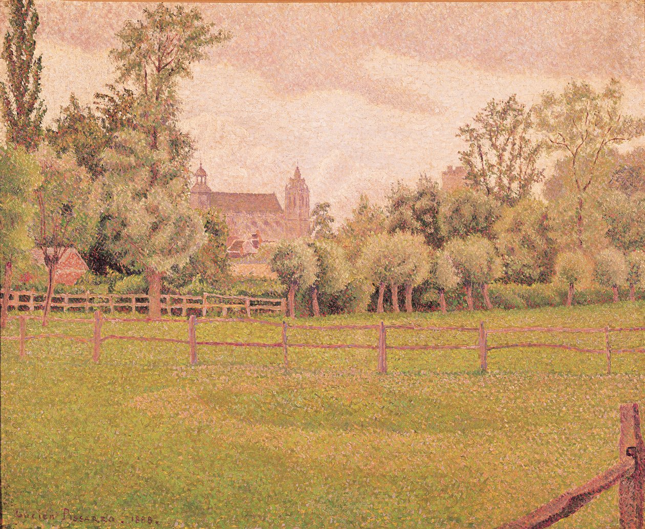 Katedra w Gisors, 1888 autorstwa Lucien Pissarro