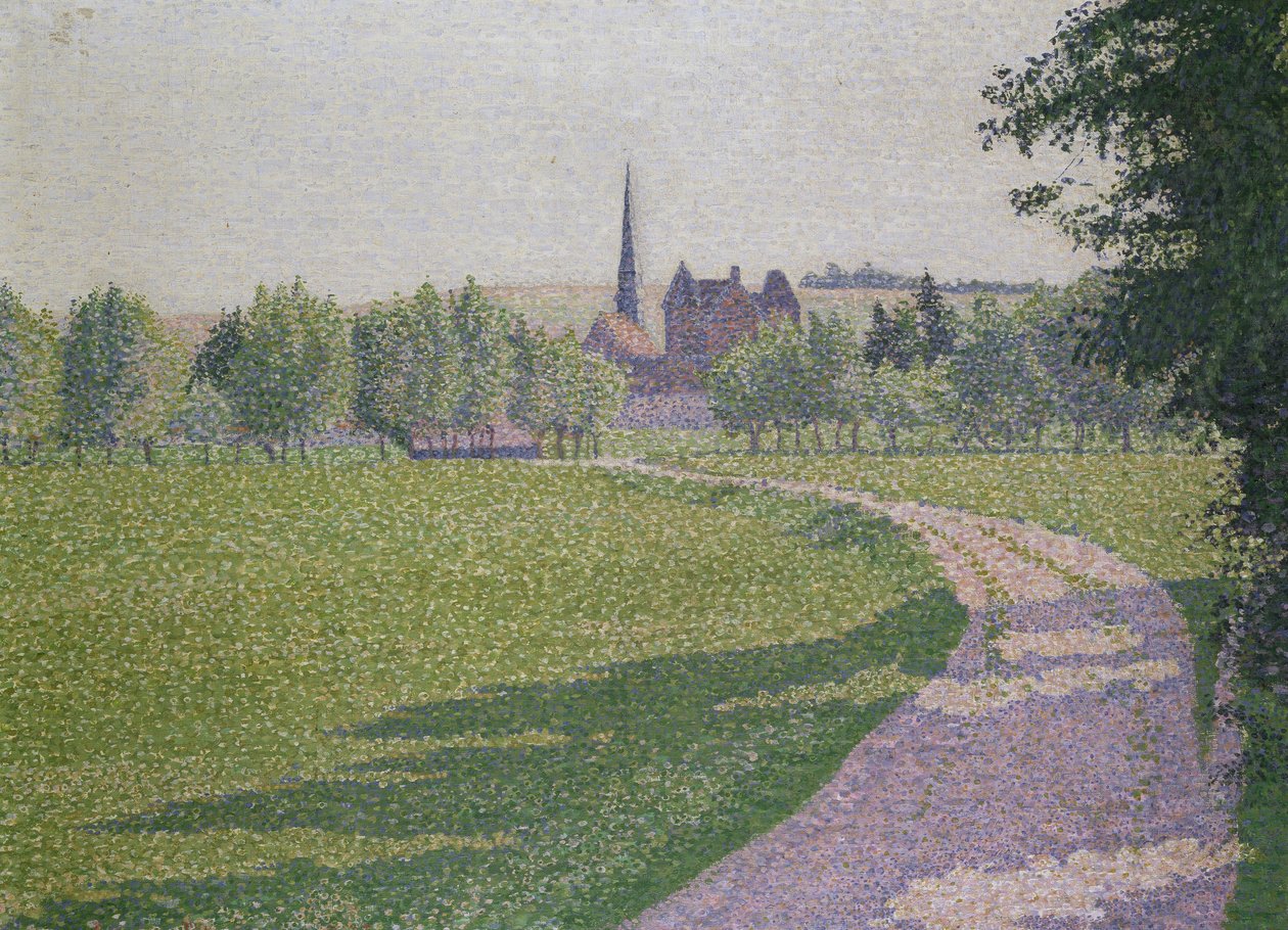 Kościół Éragny, 1886 r. autorstwa Lucien Pissarro
