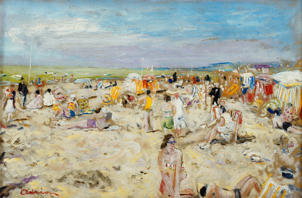 Na plaży; Sur la Plage autorstwa Lucien Adrion