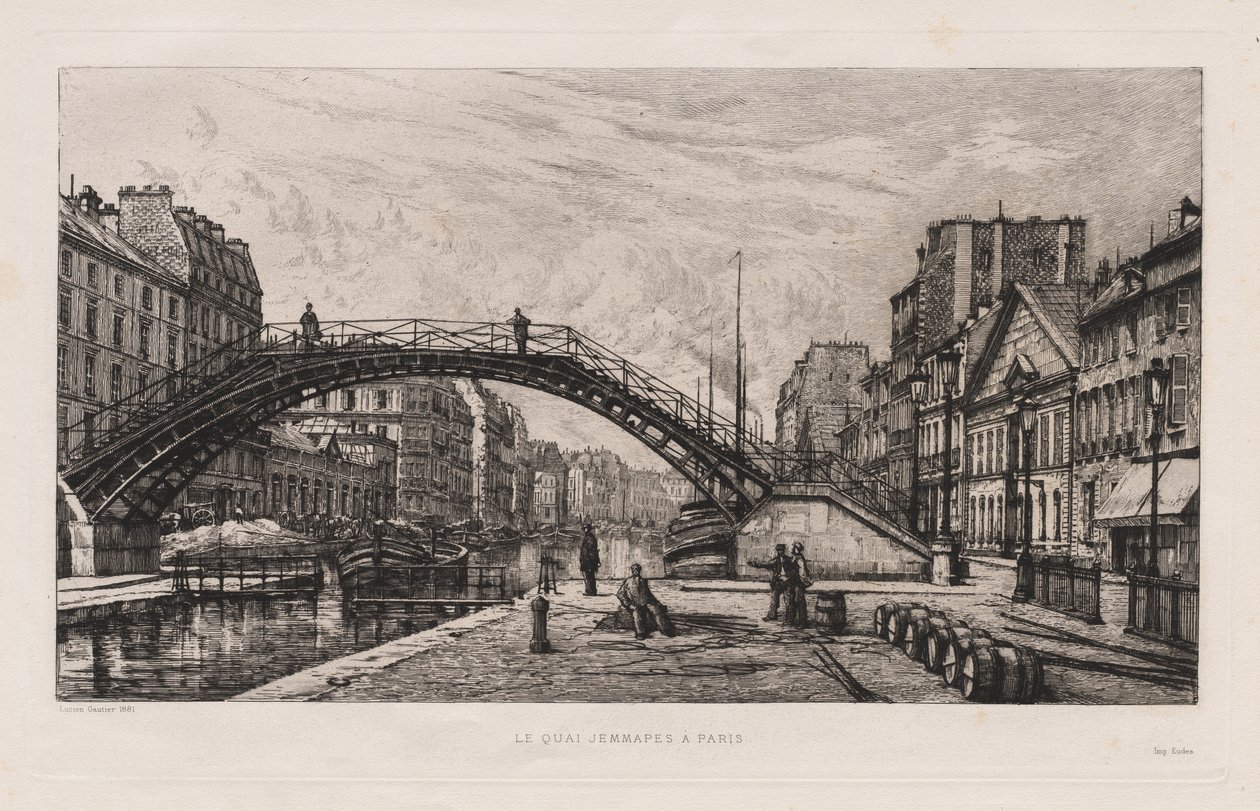 Quai Jemmapes w Paryżu autorstwa Lucien Gautier