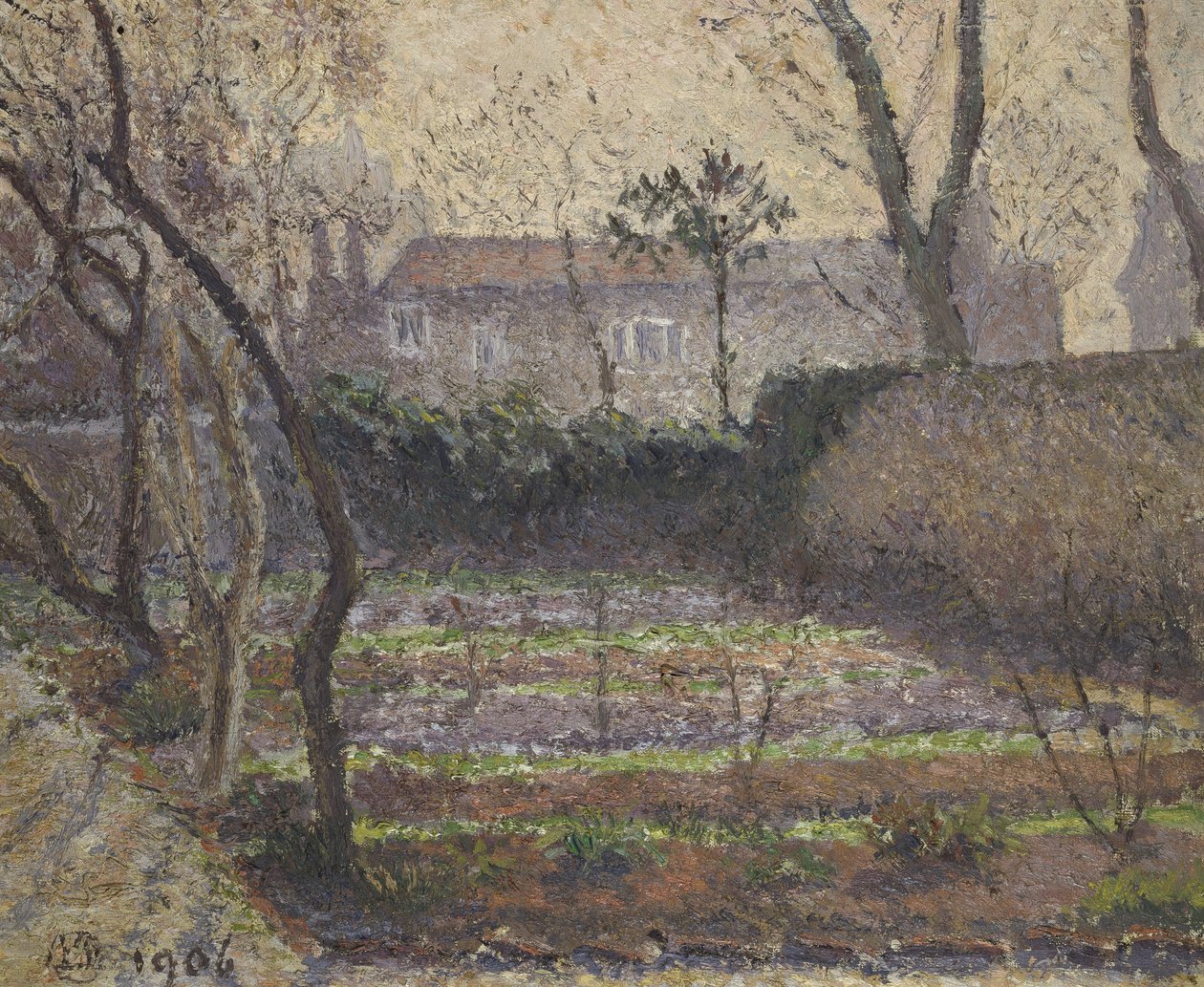 Szron, Chiswick, 1906 autorstwa Lucien Pissarro