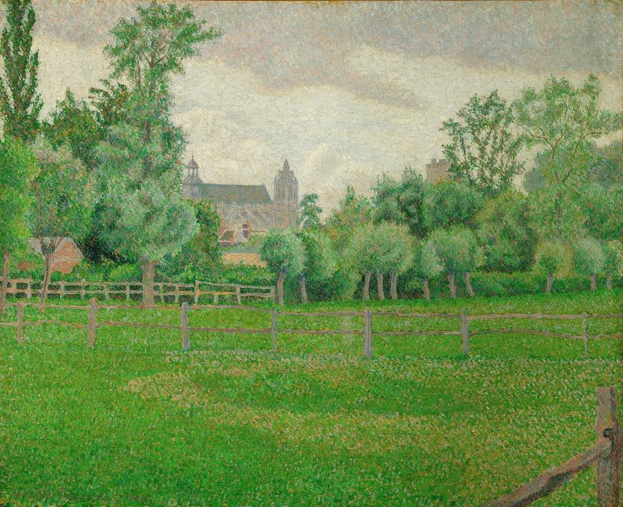Kościół Gizorów autorstwa Lucien Pissarro