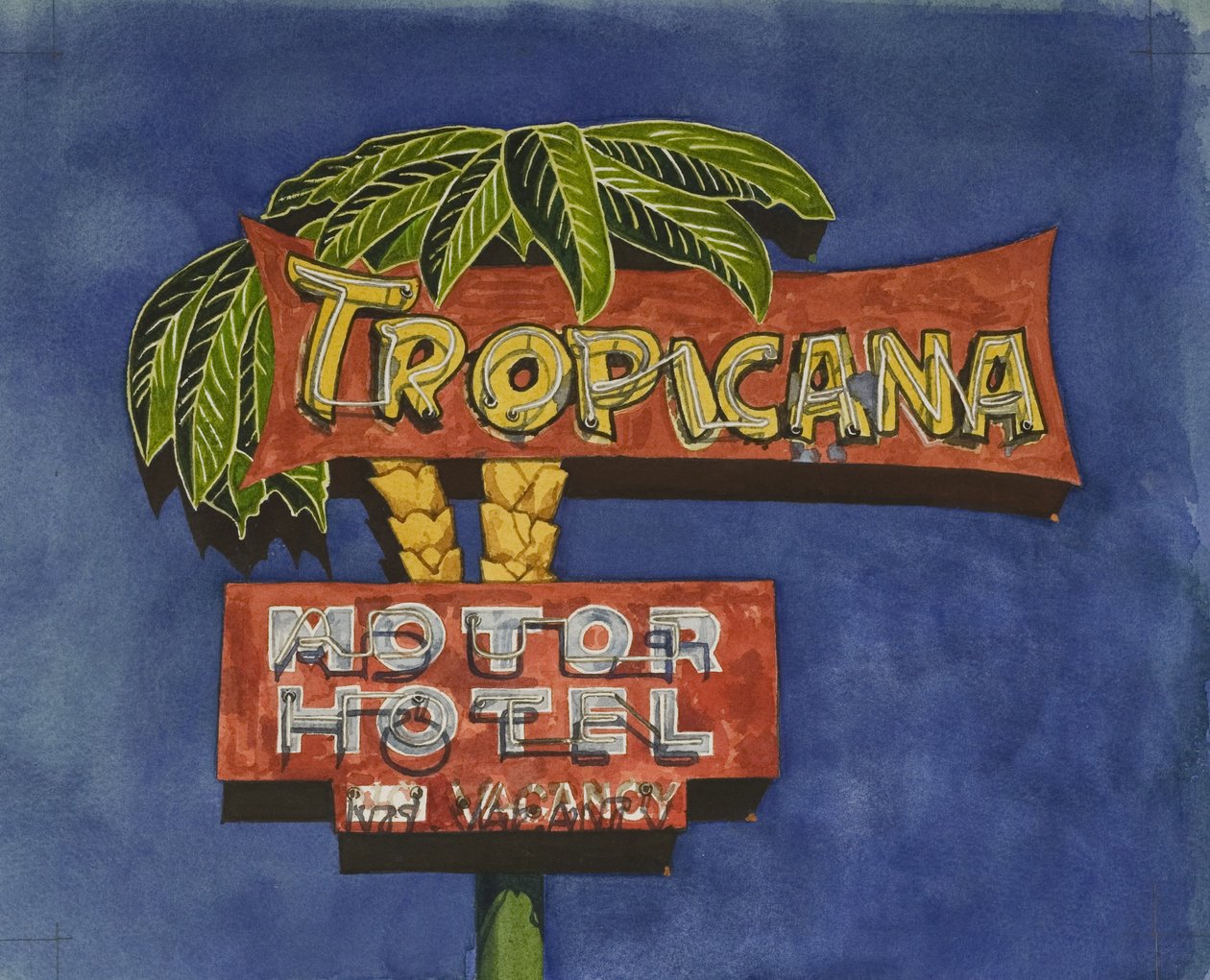 Tropicana, 2006 (wc na papierze) autorstwa Lucy Masterman