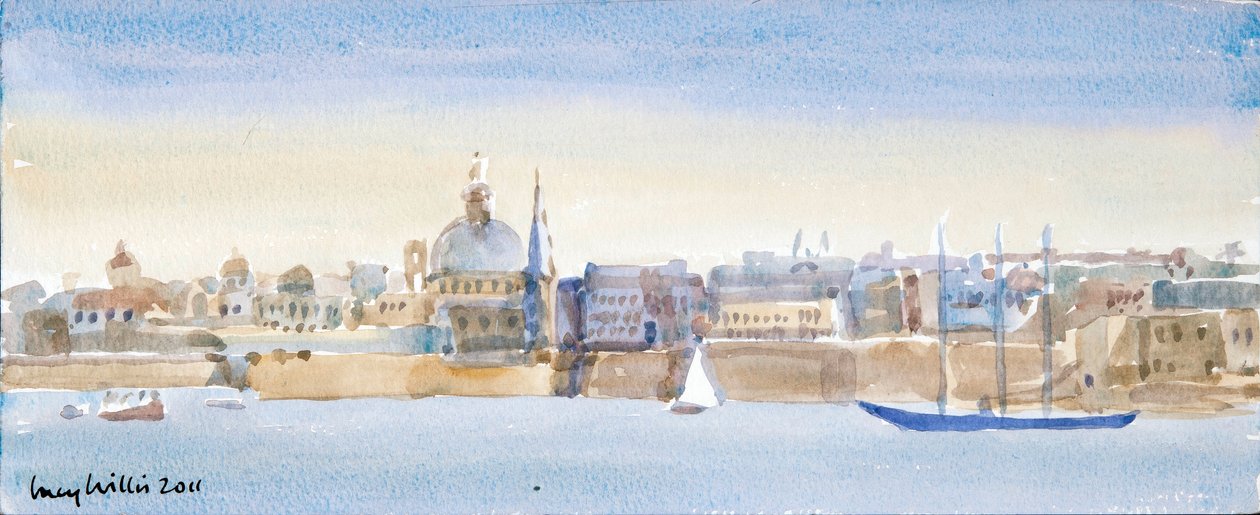 Panoramę Valletty, 2011 autorstwa Lucy Willis