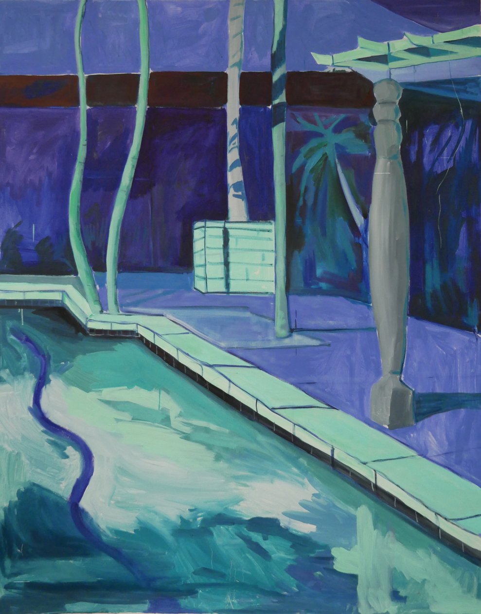 Blue Court, 2021 (olej na płótnie) autorstwa Lucy Smallbone
