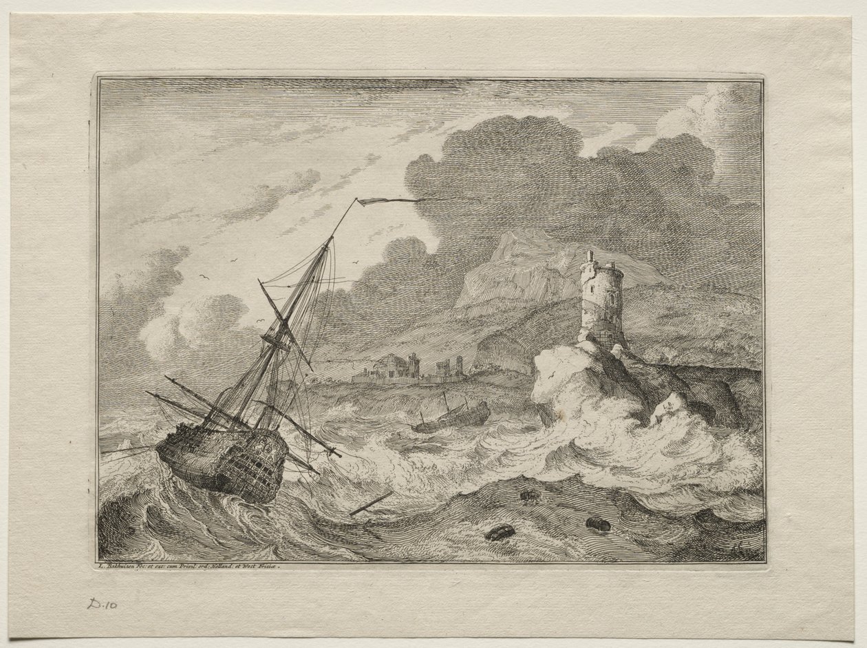 Burza na morzu, 1701. autorstwa Ludolf Backhuysen
