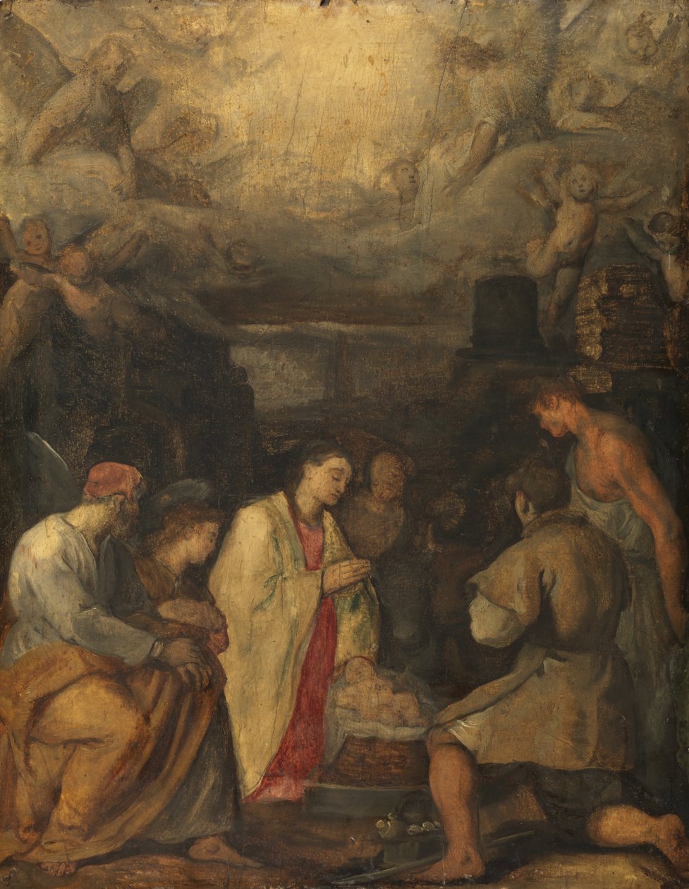 Adoracja pasterzy, ok. 1602 autorstwa Ludovico Cardi Cigoli