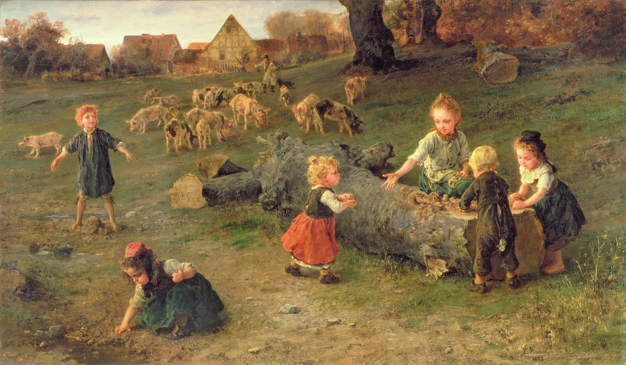 Ciasta Błotne, 1873 autorstwa Ludwig Knaus