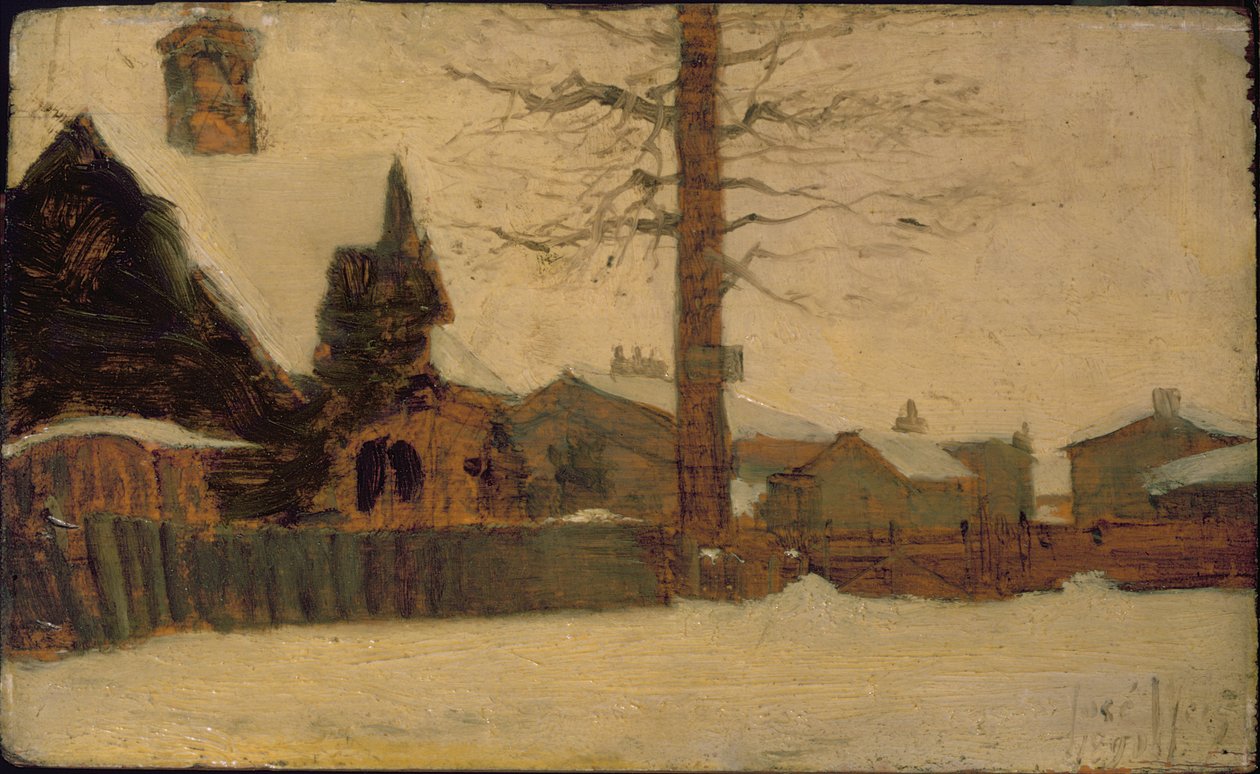 Zimowa scena autorstwa Ludwig Munthe