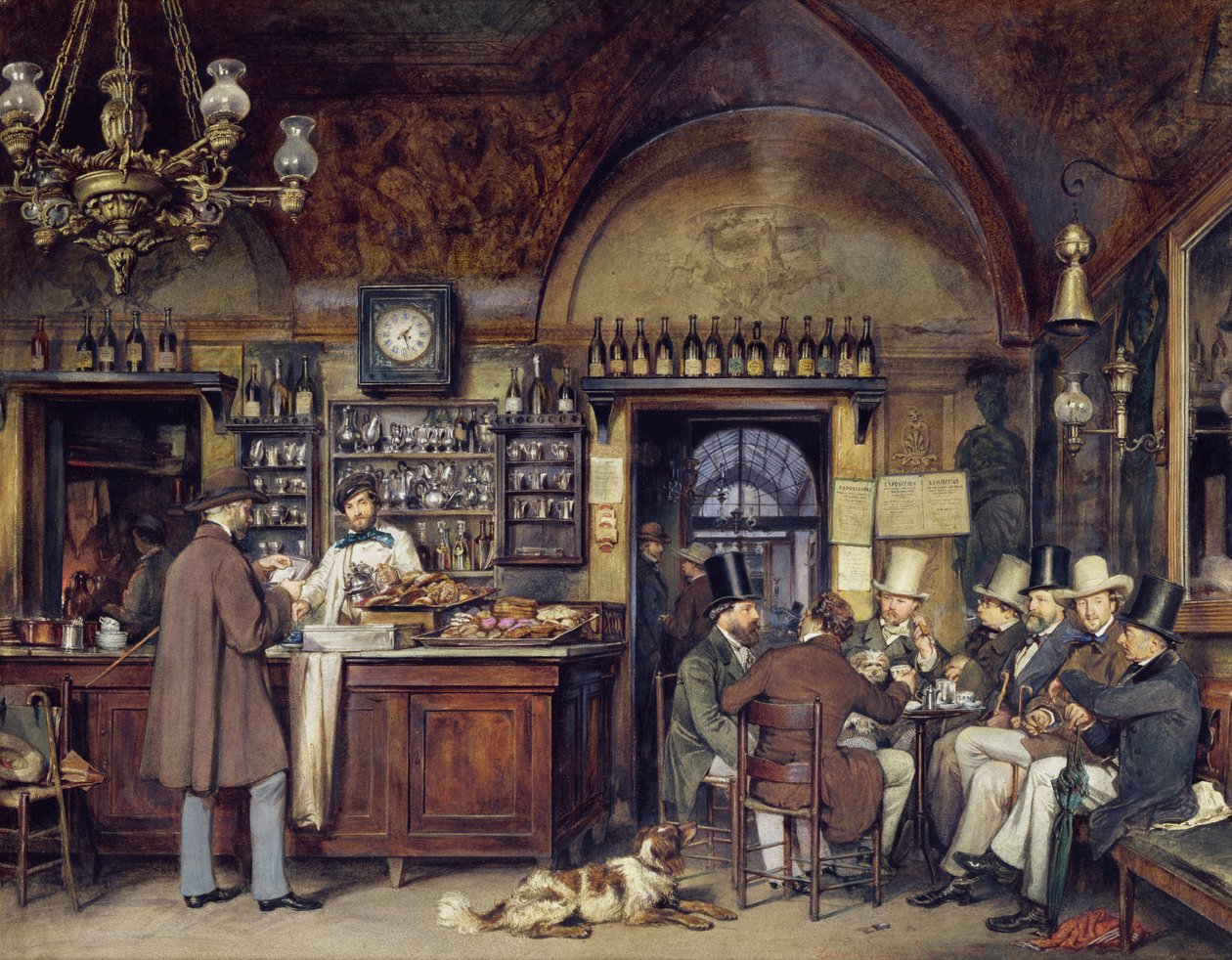 Kawiarnia Grecka w Rzymie, 1856 r. autorstwa Ludwig Passini