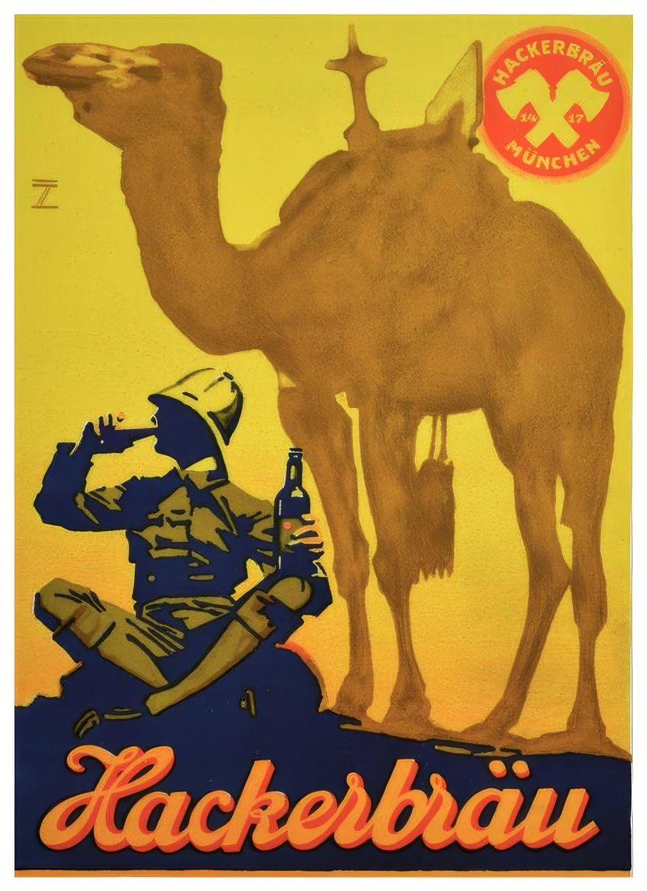 Piwo Hackerbräu autorstwa Ludwig Hohlwein