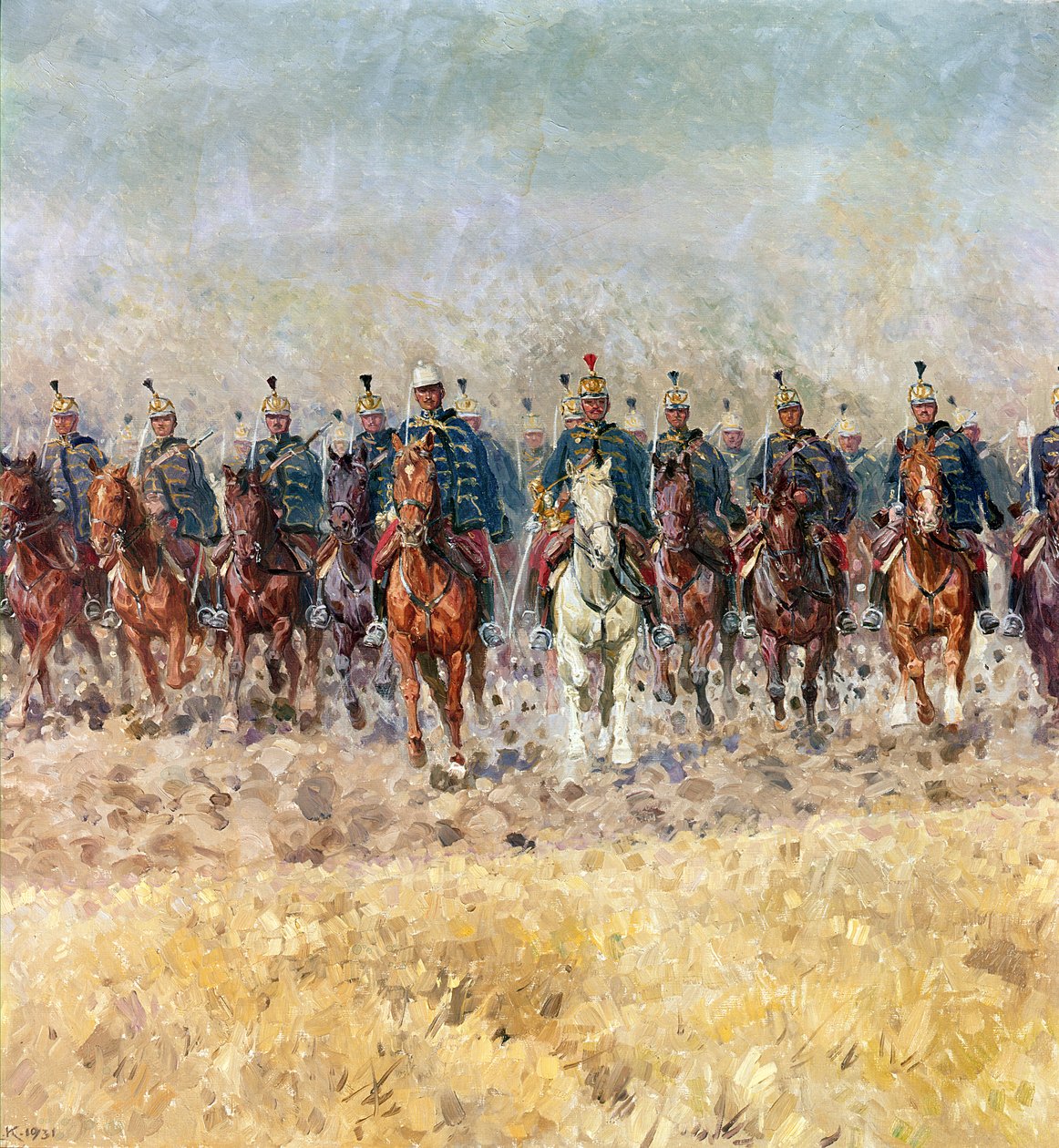 Pieśń łabędzia Huzarów, 1931 (Schwanengesang) autorstwa Ludwig Koch