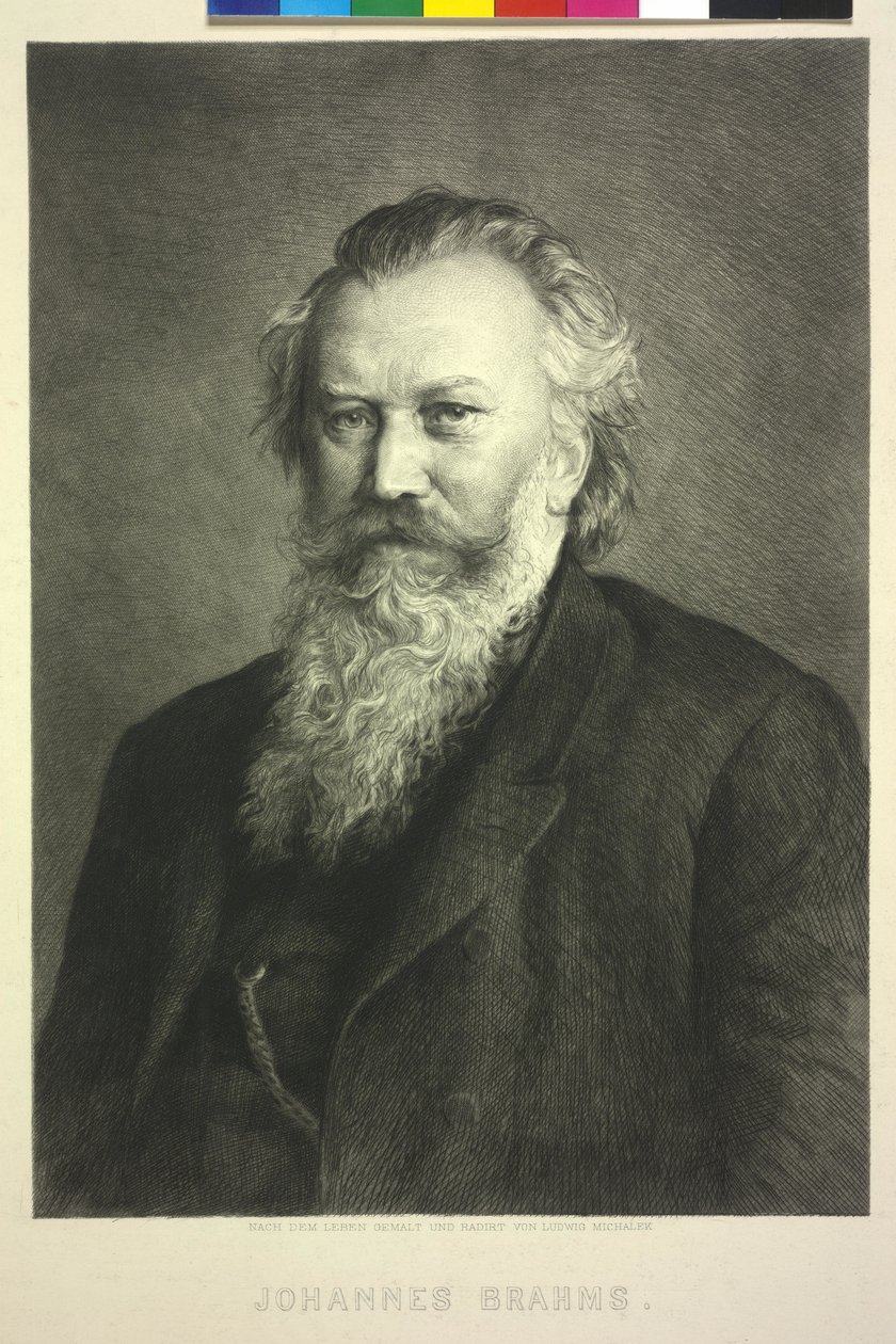 Johannes Brahms autorstwa Ludwig Michalek