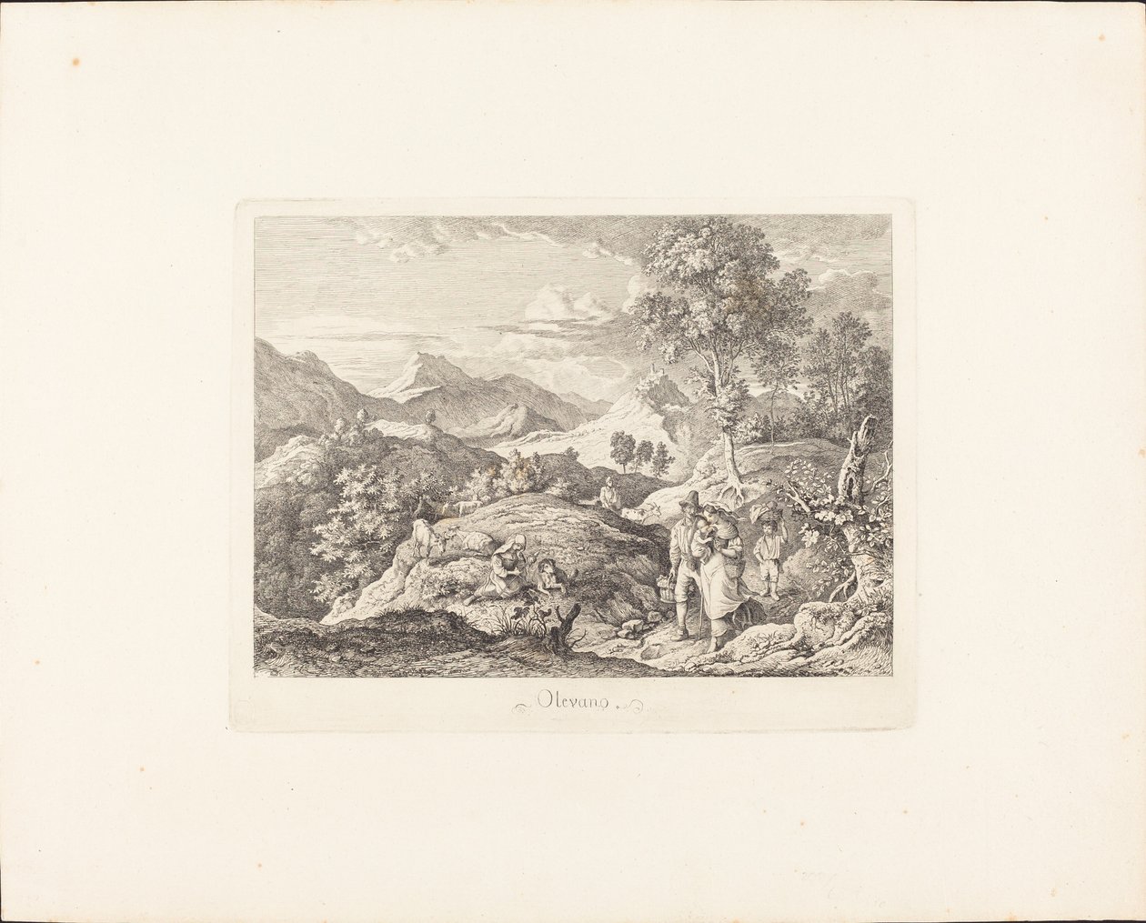 Olevano autorstwa Ludwig Richter