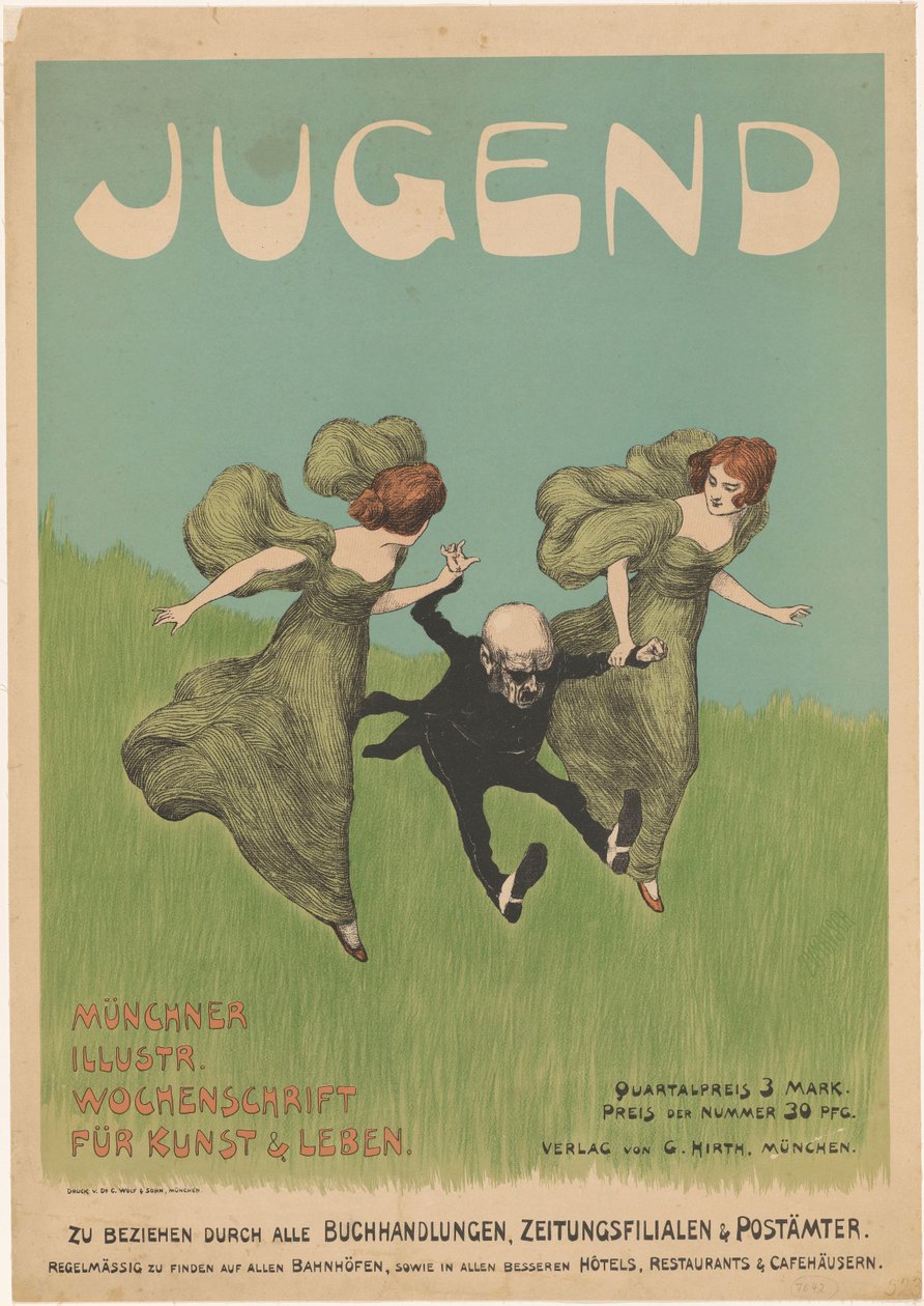Plakat do magazynu Jugend autorstwa Ludwig von Zumbusch