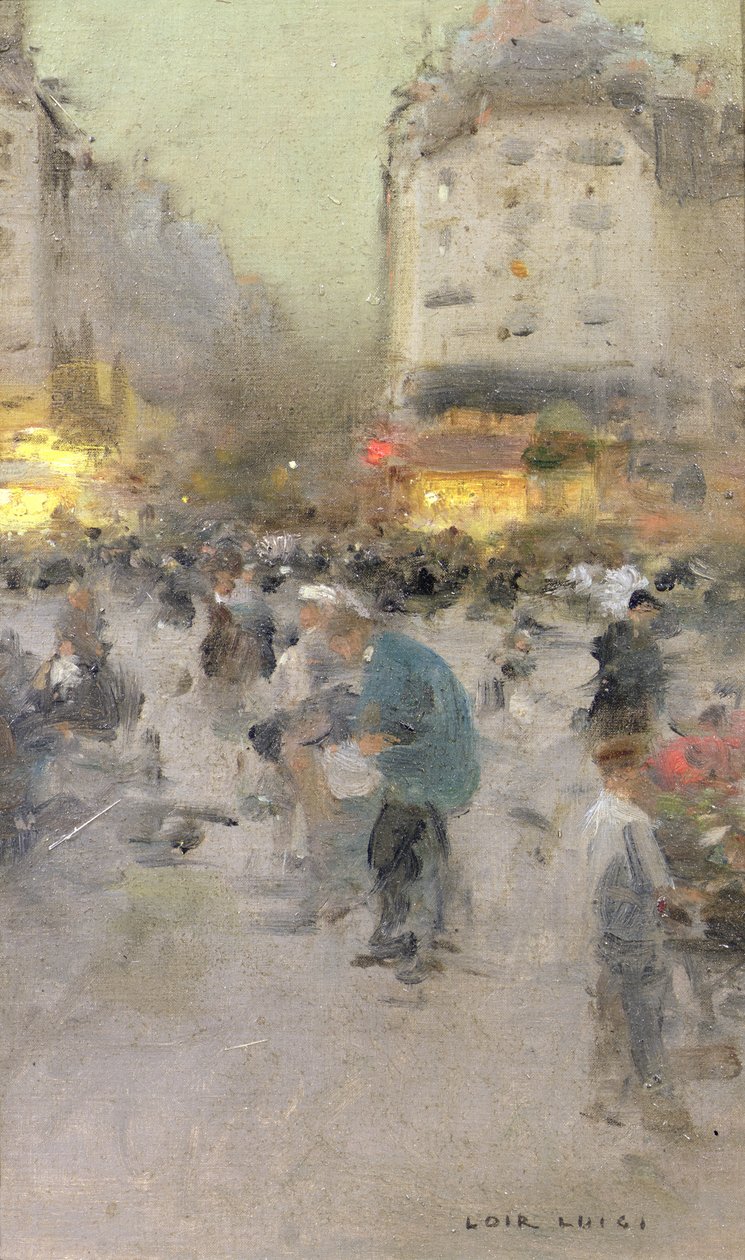 Paryska scena uliczna autorstwa Luigi Loir