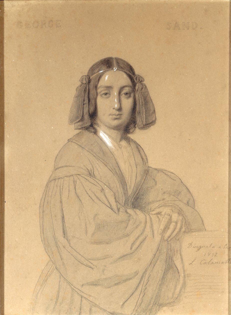 Portret George Sand, 1837. autorstwa Luigi Calamatta