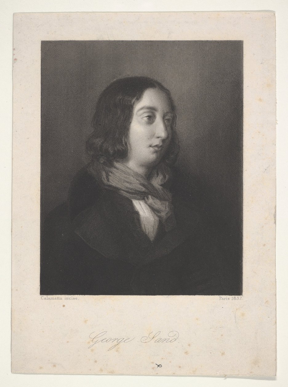 Portret George Sand, 1837. autorstwa Luigi Calamatta