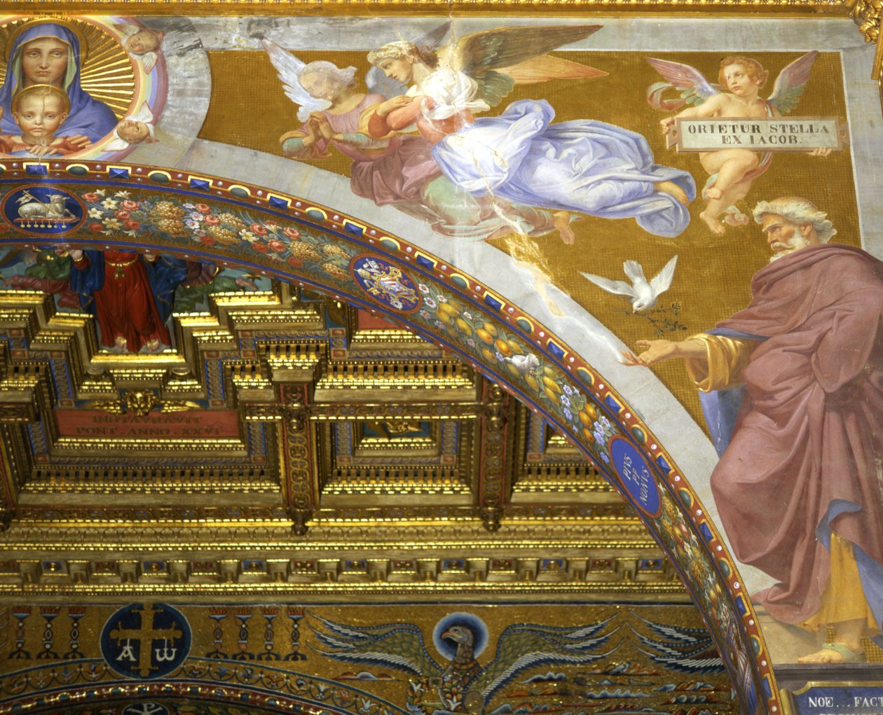 Dziewica Maryja z aniołami i patriarchami autorstwa Luigi Cochetti