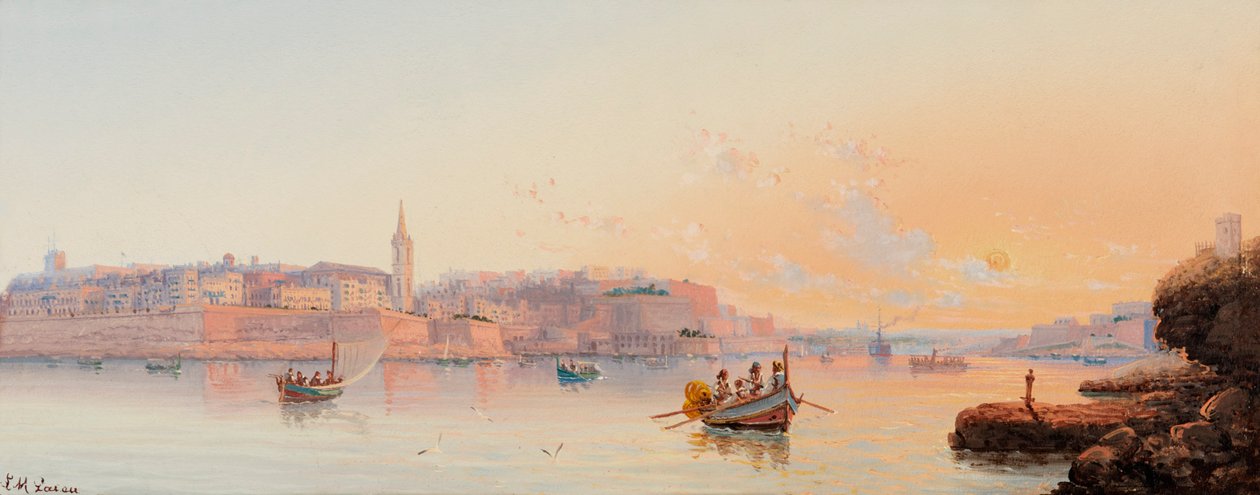 Marsamxett Harbour, Valletta, Malta autorstwa Luigi Maria Galea