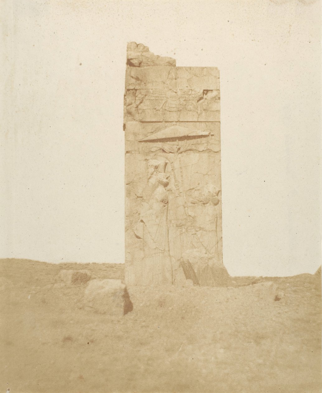 Ruiny na trzecim tarasie, Persepolis, 1858. autorstwa Luigi Pesce