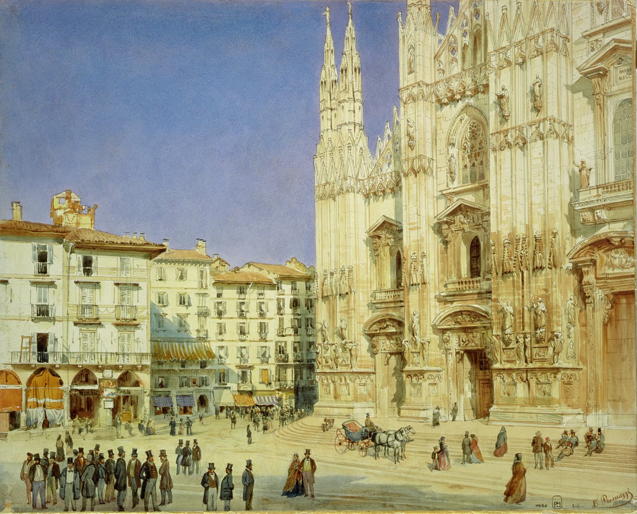 Katedra w Mediolanie, 1846 r autorstwa Luigi Premazzi
