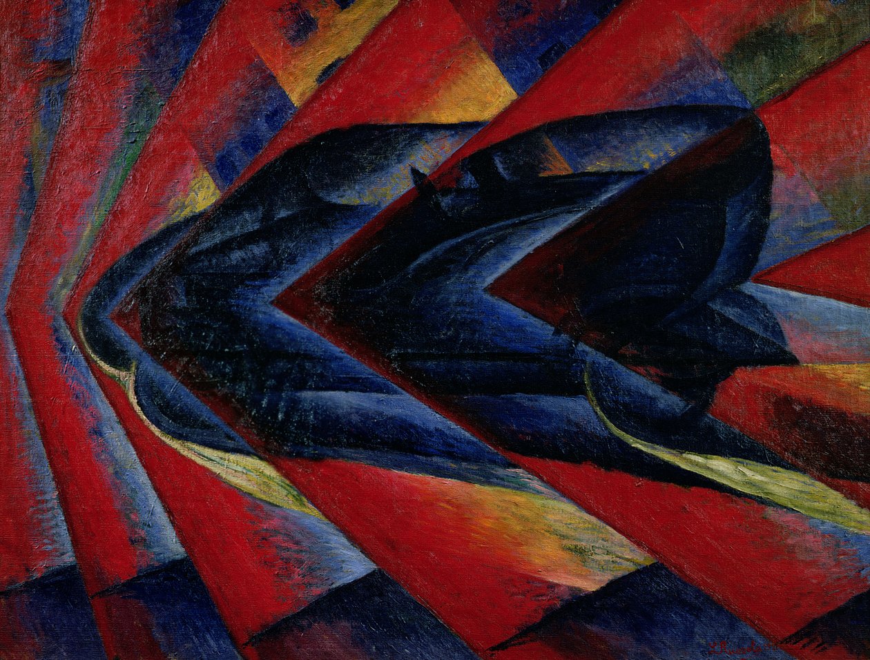 Dynamizm samochodu autorstwa Luigi Russolo