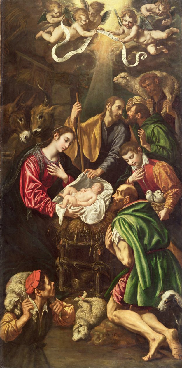 Adoracja pasterzy, ok. 1620 r. autorstwa Luis Tristan de Escamilla