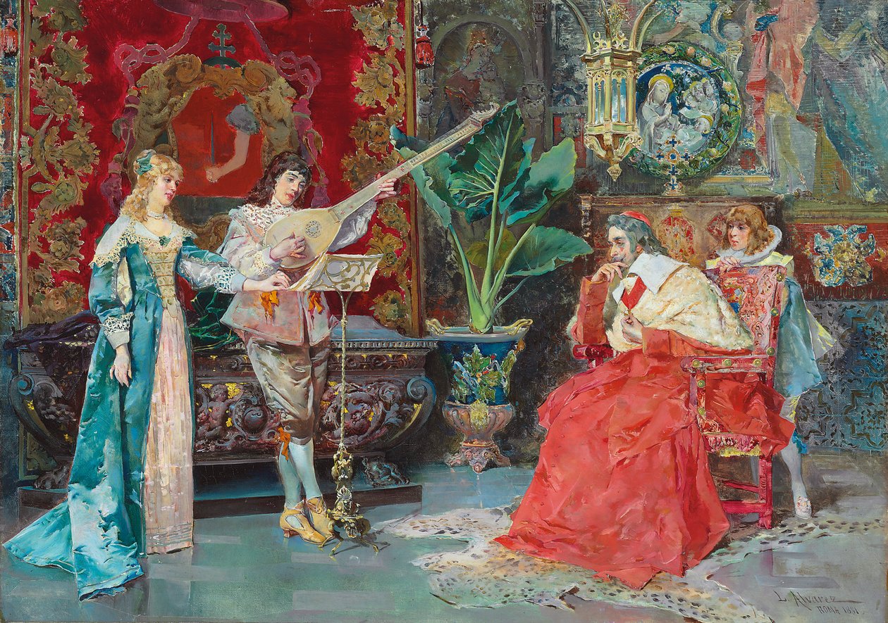 Muzyczne interludium, 1881 autorstwa Luis Alvarez Catalá