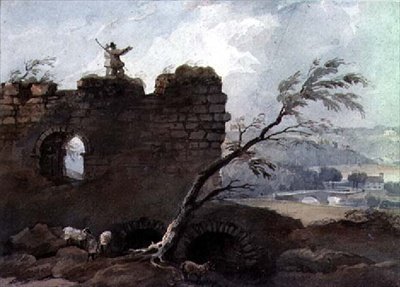Zamek Mitford, Northumberland autorstwa Luke Clennell