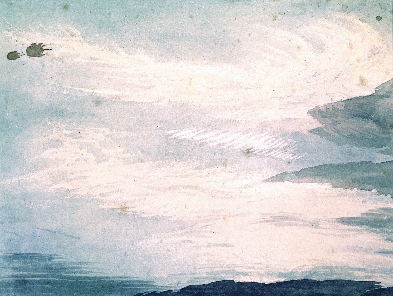 Studium chmur, ok. 1808-11 (wc na papierze) autorstwa Luke Howard