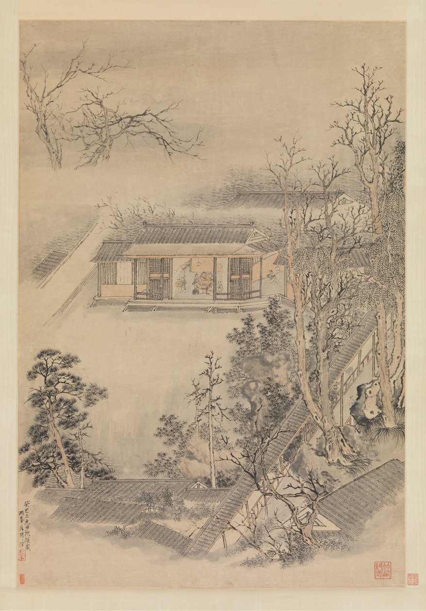 Picie w Ogrodzie Bambusowym, 1773. autorstwa Luo Ping