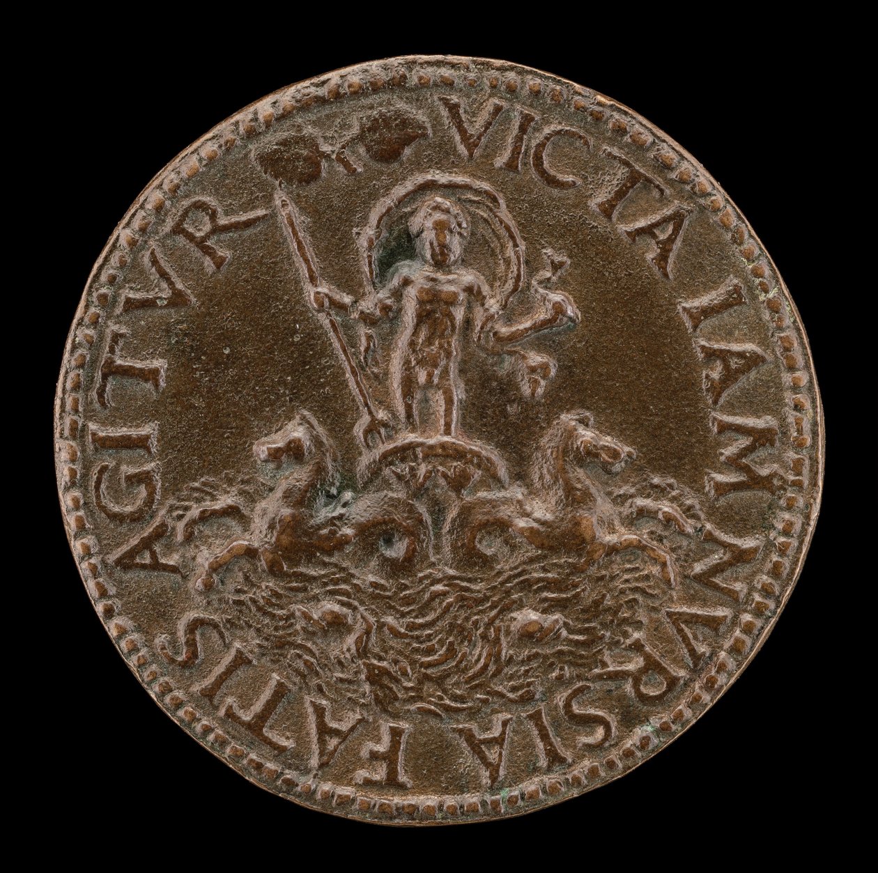 Neptun w morskim samochodzie [rewers]. autorstwa Lysippus Junior