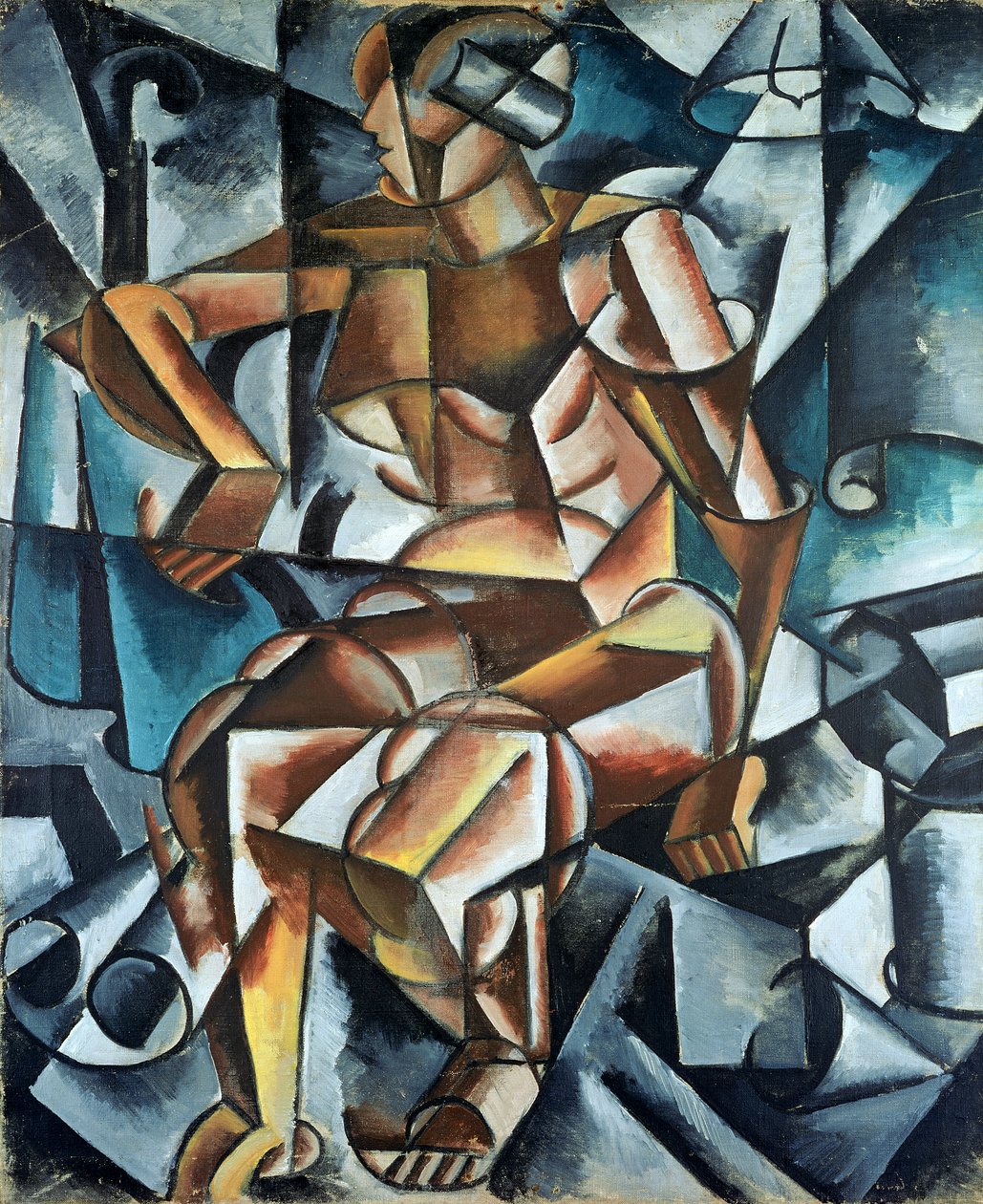 Postać siedząca, 1914-15 autorstwa Lyubov Sergeevna Popova