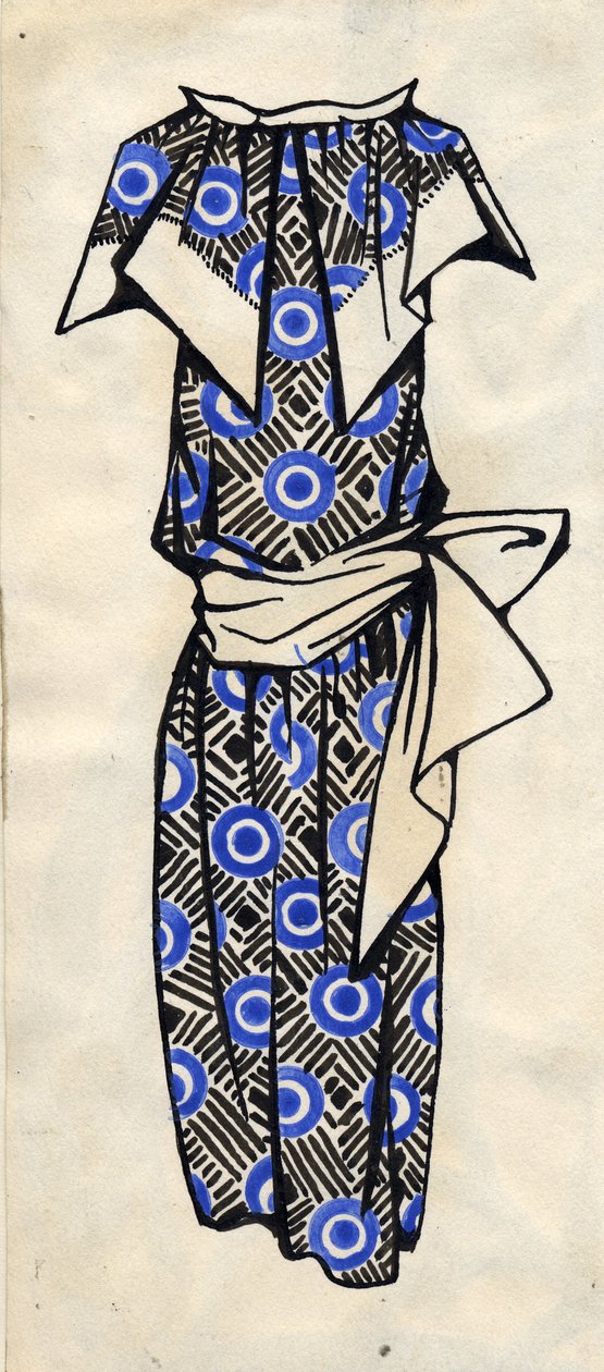 Projekt sukienki, 1924. autorstwa Lyubov Sergeevna Popova