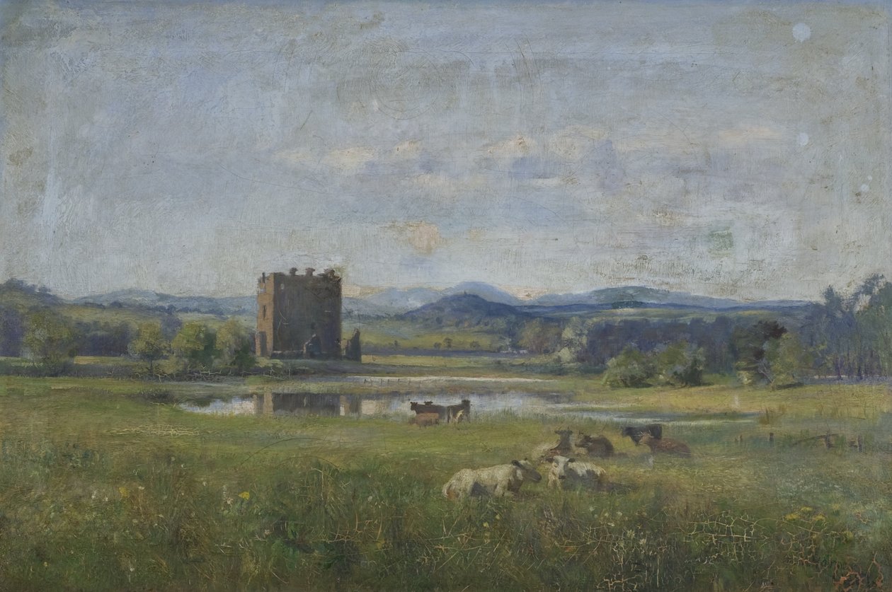 Zamek Threave, 1881 r. autorstwa M. M. Harper