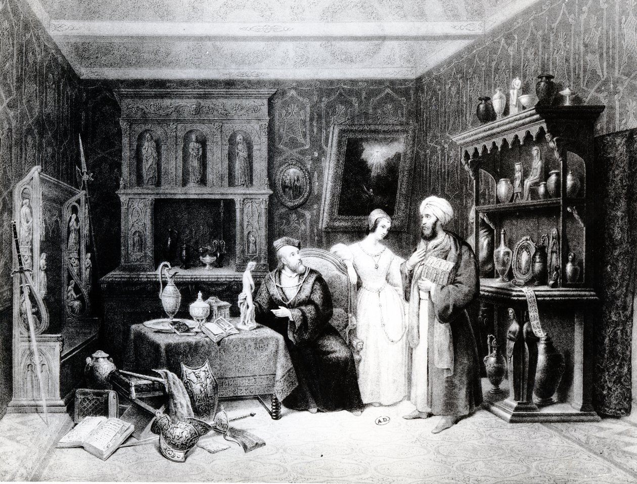 Antykwariusz, ok.1830 autorstwa M. Renoux