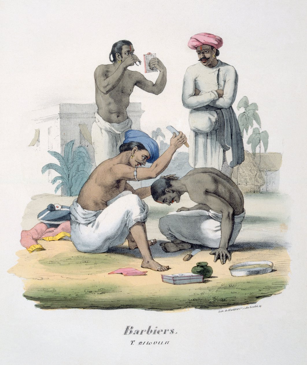 Fryzjerzy, 1827-35 autorstwa M.E. Burnouf