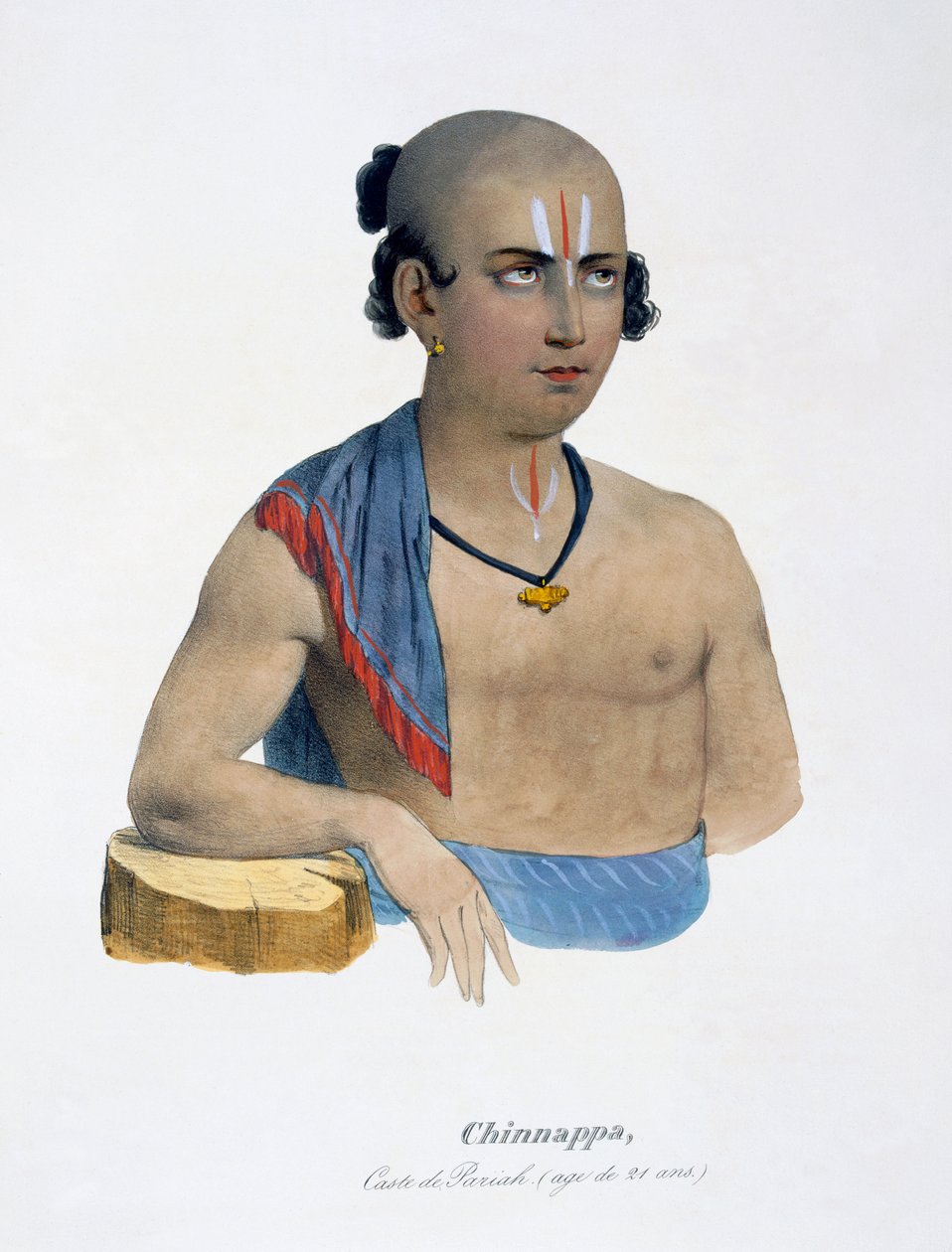 Chinnappa z kasty Paraiyarów, lat 21, 1827-35 autorstwa M.E. Burnouf